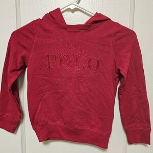 033 Polo Ralph Lauren red hoodie sz 6